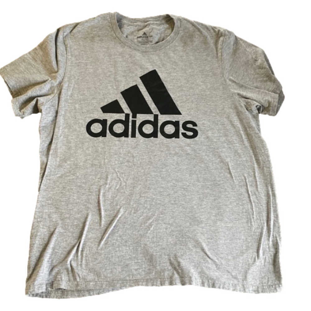 ADIDAS Men’s T-shirt, size XL in grey